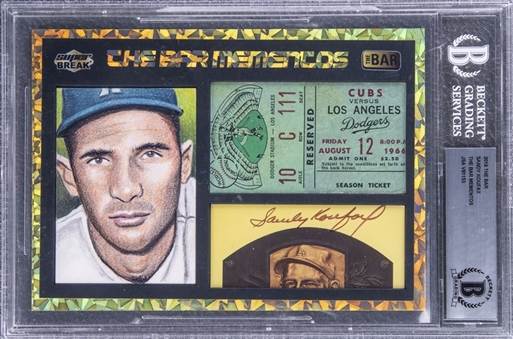 2019 The Bar Pieces of the Past Sandy Koufax (1/1) Jumbo Relic (JSA 1966 Ticket)